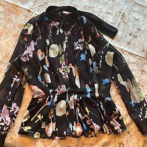 Reiss floral peplum top size 6